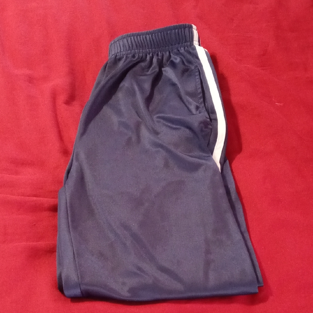 Kids Navy Blue Joggers with White Stripe